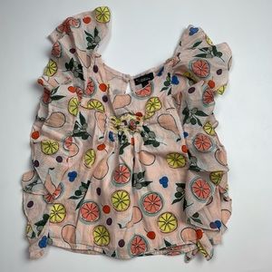 Cute summer top with ruffles.